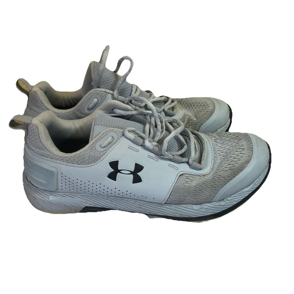 Under Armour Commit TR EX Men 8.5 Gray Mesh Cross Trainer Athletic Comfort